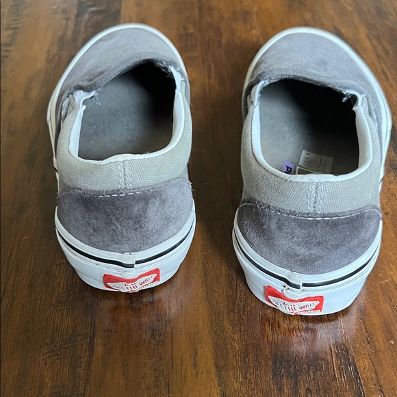 Vans Skate Pop Cush Gray and White Slip-On Sneakers Size: 4.5 Boys #VN0A5FCA1N6 - Picture 6 of 13